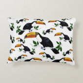 Tropical Toucans - Playful Jungle Accent Kussen (Achterkant)