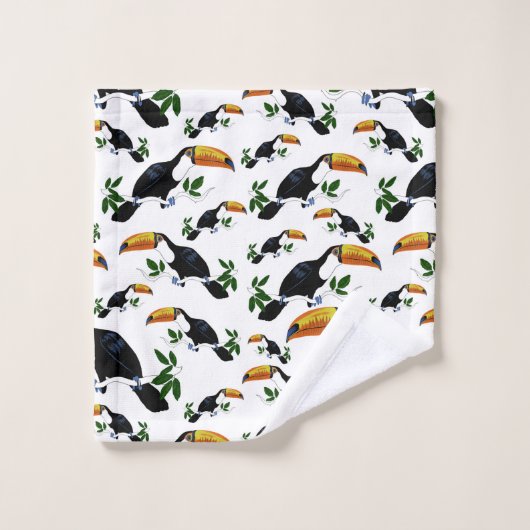 Tropical Toucans - Playful Jungle Bad Handdoek (Wasdoekje)