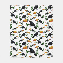 Tropical Toucans - Playful Jungle Fleece Deken