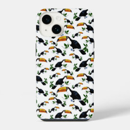 Tropical Toucans - Playful Jungle iPhone 14 Hoesje