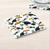 Tropical Toucans - Playful Jungle Kartonnen Onderzetters (Gebogen)