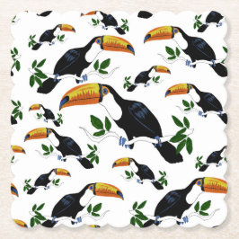 Tropical Toucans - Playful Jungle Kartonnen Onderzetters