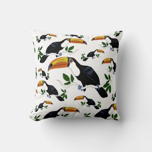 Tropical Toucans - Playful Jungle Kussen (Voorkant)