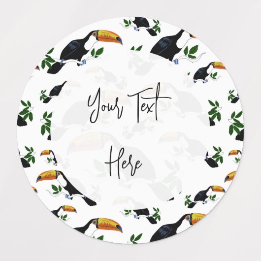 Tropical Toucans - Playful Jungle Labels (Design 1)