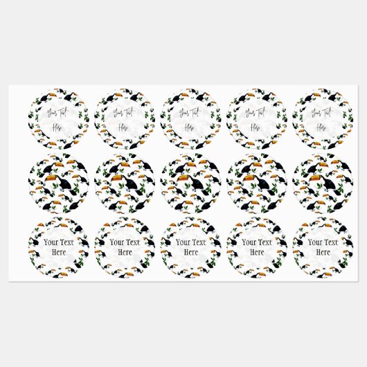 Tropical Toucans - Playful Jungle Labels (Vel)