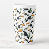 Tropical Toucans - Playful Jungle Latte Mok (Voorkant)