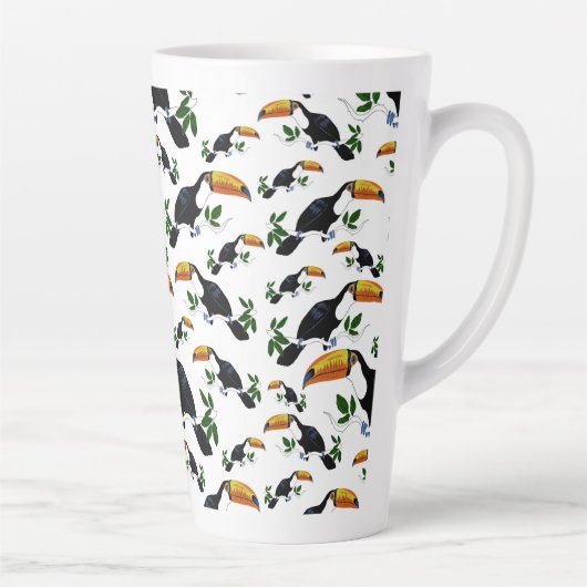 Tropical Toucans - Playful Jungle Latte Mok (Rechts)