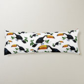 Tropical Toucans - Playful Jungle Lichaamskussen (Achterkant)