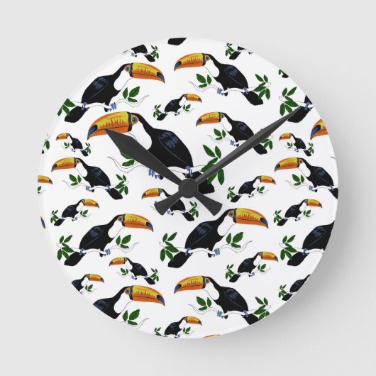 Tropical Toucans - Playful Jungle Ronde Klok (Voorkant)