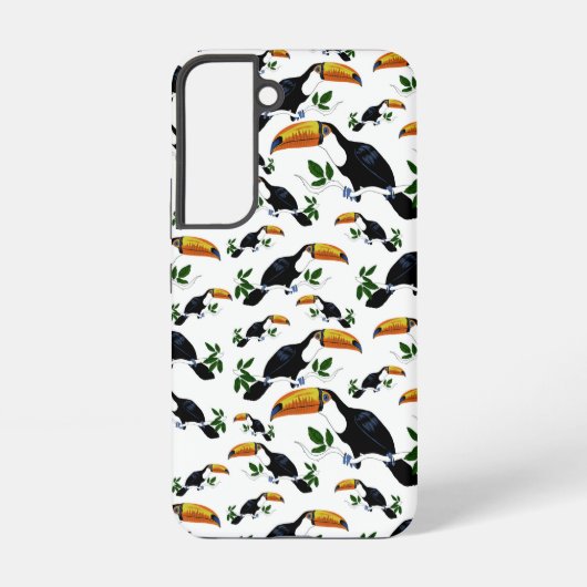 Tropical Toucans - Playful Jungle Samsung Galaxy Hoesje (Achterkant)