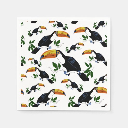 Tropical Toucans - Playful Jungle Servet (Voorkant)