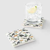 Tropical Toucans - Playful Jungle Stenen Onderzetter (Zijkant)