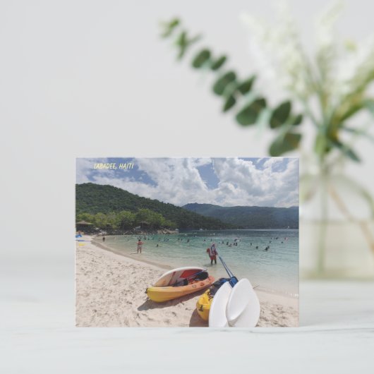 Tropical Tranquility – Labadee Beach Scene Briefkaart (Staand voorkant)