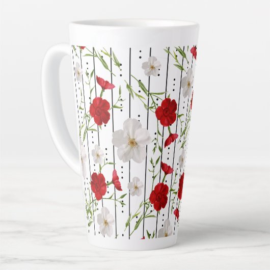 Tropical Trellis Garden Art Latte Mok (Linkerhoek)