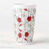 Tropical Trellis Garden Art Latte Mok (Voorkant)
