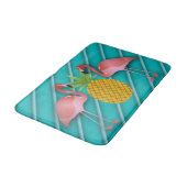 Tropical Turquoise Flamingo Badmat (Gekanteld)