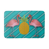 Tropical Turquoise Flamingo Badmat (Voorkant)
