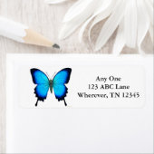 Tropical Ulysses Butterfly Label (Insitu)