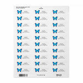 Tropical Ulysses Butterfly Label (Full Sheet)