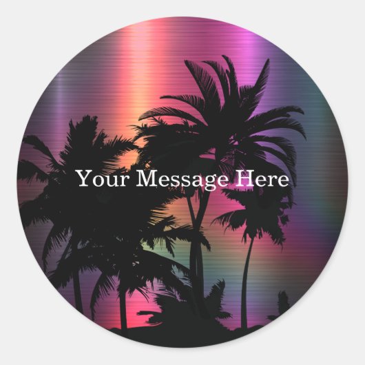 Tropical Unique Custom Sticker Labels (Voorkant)