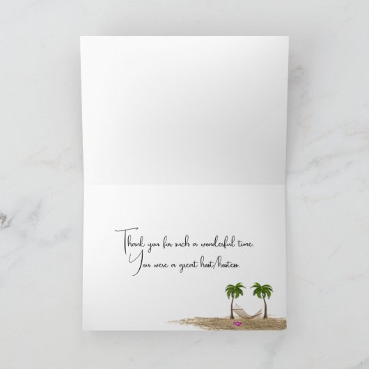 Tropical Vacation Beach Dank u Kaart (Binnen)