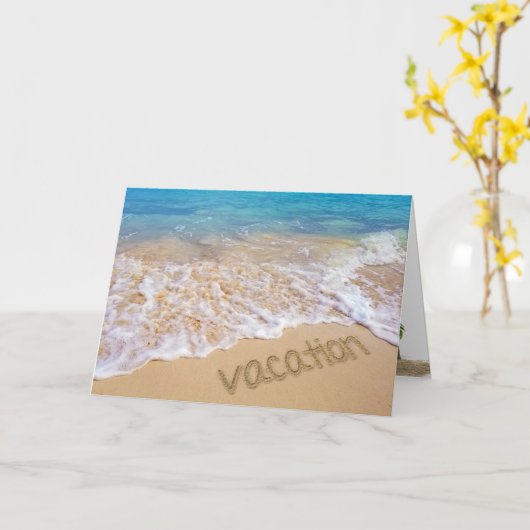 Tropical Vacation Beach Dank u Kaart (Gele Bloem)