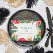 Tropical Vibe Kleurrijke Bloemen Lijst Informatiekaartje