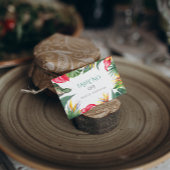 Tropical Vibe Kleurrijke Bloemen Lijst Informatiekaartje