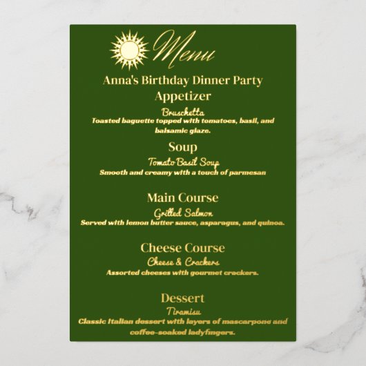 Tropical Vibe Party Menu (Voorkant)