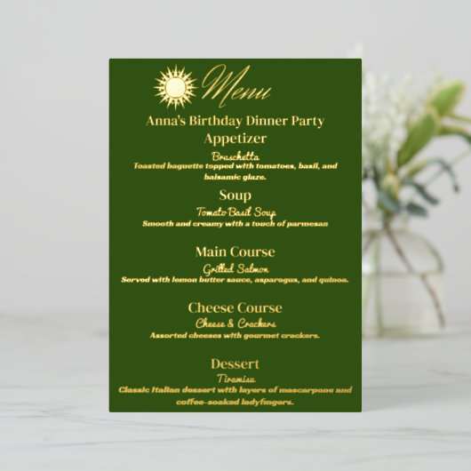 Tropical Vibe Party Menu (Staand Voorkant)