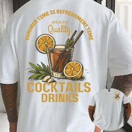 Tropical Vibes:Beach Drink for Summer Fun T-shirt