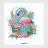 Tropical Vibes Flamingo Stickers voor elke gelegen (Vel)