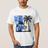 Tropical Vibes in Stripes” T-shirt (Voorkant)