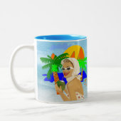 Tropical Vibes Lady Tweekleurige Koffiemok (Links)