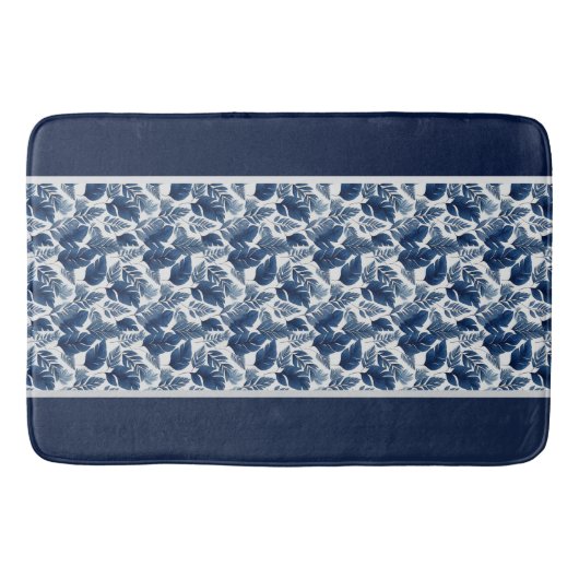 Tropical Vibes Navy Badmat (Voorkant)