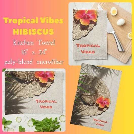 Tropical Vibes Sun Pet op Beach Sand Theedoek