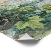 Tropical Village Life: Man Catching Crabs in Rain Perfect Poster (Hoek)