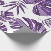 Tropical violet monstera leaves seamless pattern w cadeaupapier (Hoek)