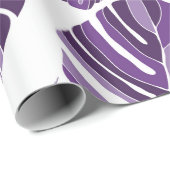 Tropical violet monstera leaves seamless pattern w cadeaupapier (Rol Hoek)