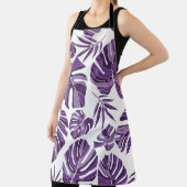 Tropical violet monstera leaves seamless pattern w schort (Insitu)