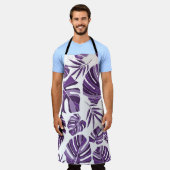Tropical violet monstera leaves seamless pattern w schort (Gedragen)
