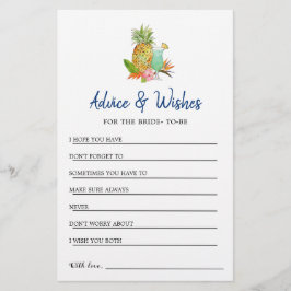 Tropical Vrijgezellenfeest Advies & Wensen kaart