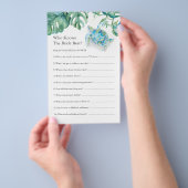 Tropical Vrijgezellenfeest Games Ken jij de bruid? Flyer (Hand)