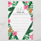 Tropical - Waar waren we vrijgezellenfeest spel (Voorkant)