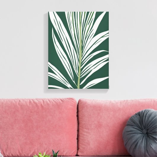 Tropical wall art - tropical leaf canvas afdruk (Insitu (Woonkamer))