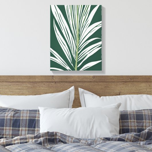 Tropical wall art - tropical leaf canvas afdruk (Insitu (Slaapkamer))