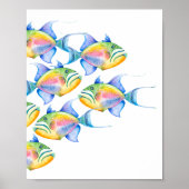 Tropical Wall Decor Waterverf Fish Beach Art Poster (Voorkant)