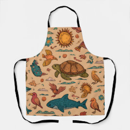 Tropical Wander All-Over Print Apron Gift Schort