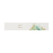 Tropical Watercolor Palm Destination Wedding Uitnodigingen Wikkel (Vlak)