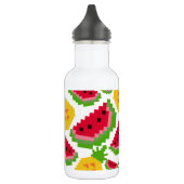 Tropical Watermelon and Pineapple Pixel Pattern Waterfles (Links)